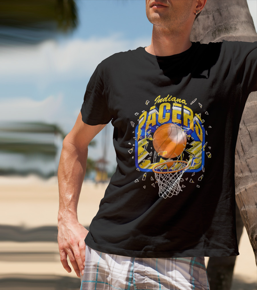 Indiana Pacers Backboard Basketball Smash City Edition 25 26 T-Shirt
