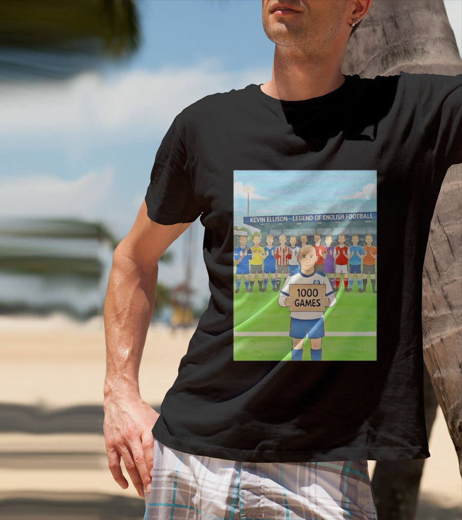 Kevin Ellison Legend Of English Football 1000 Games Celebration T-Shirt