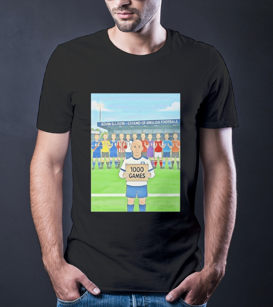 Kevin Ellison Legend Of English Football 1000 Games Celebration T-Shirt