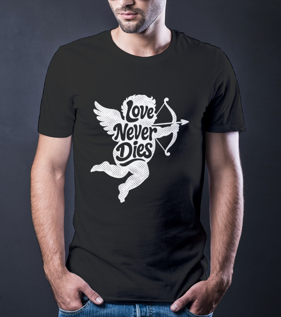 Love Never Dies Cupid Angel Archer T-Shirt