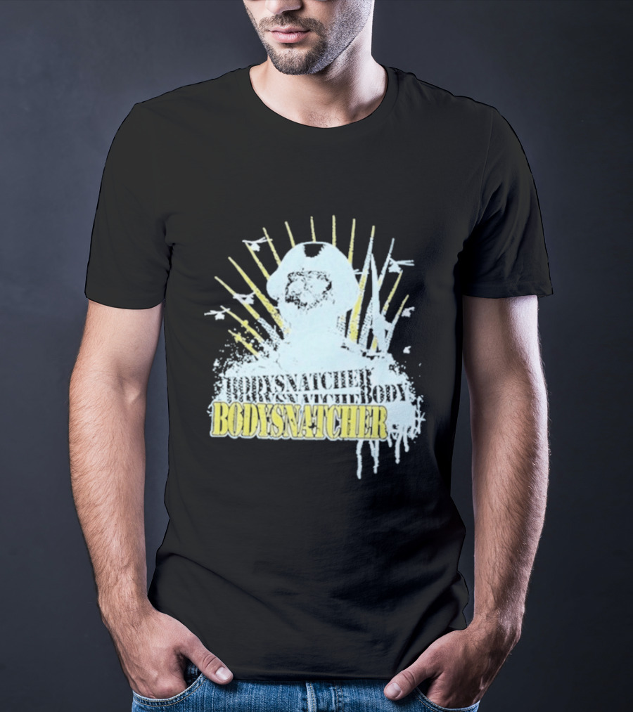 Bodysnatcher Helicopter Pilot Silhouette Sunburst T-Shirt