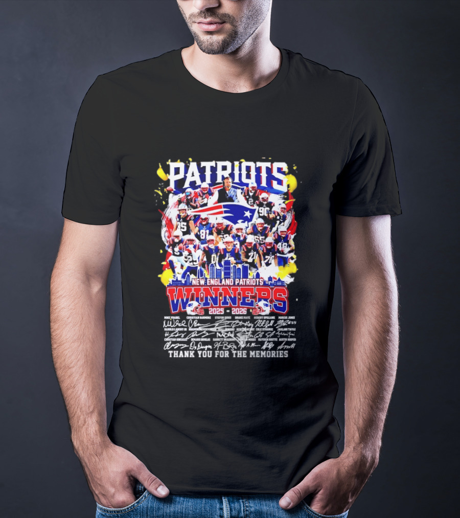 Patriots New England Patriots Winners 2025 2026 Thank You For The Memories T-Shirt