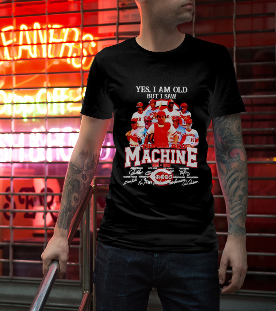 Cincinnati Reds Legendary Players The Big Red Machine 1975 To 1976 T-Shirt
