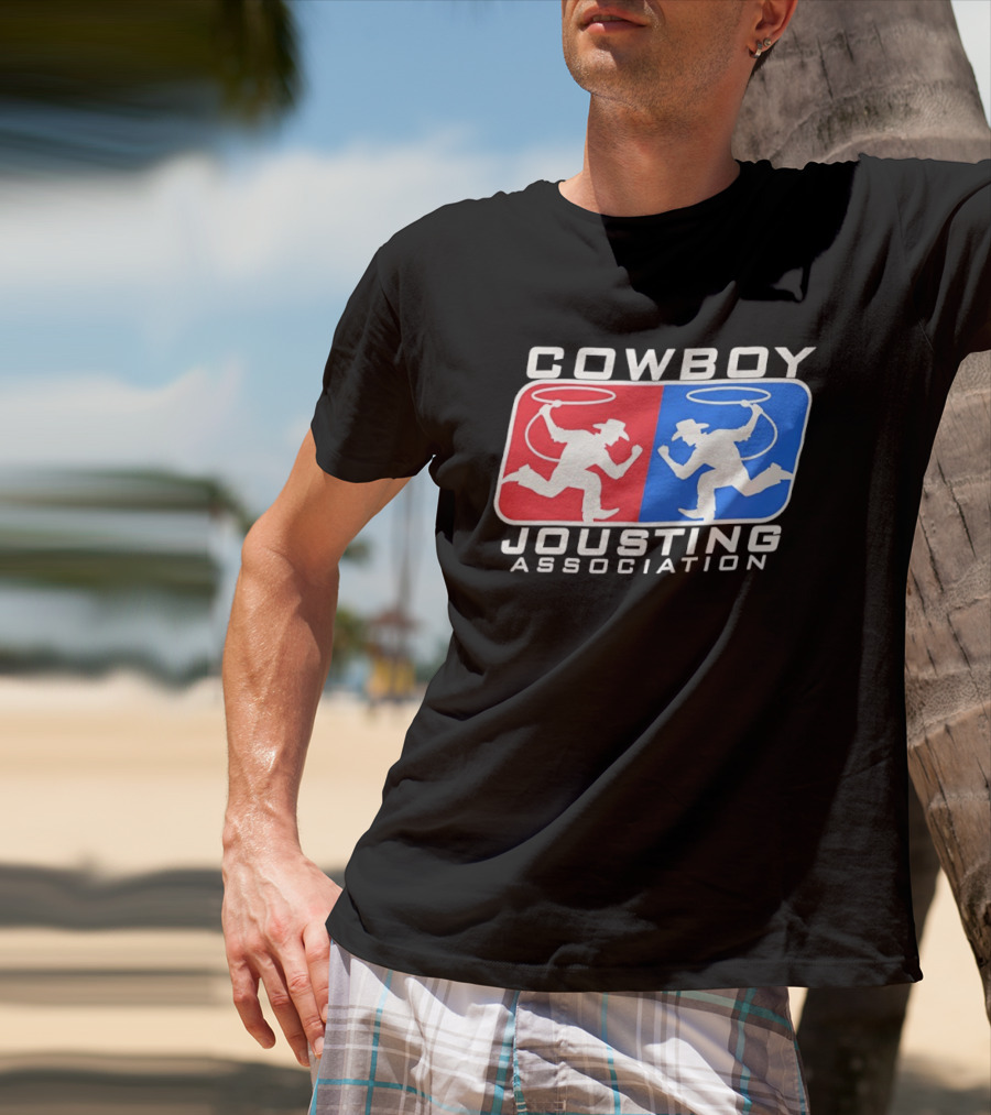 Cowboy Jousting Association Lasso Duel Red Blue Classic Competition T-Shirt