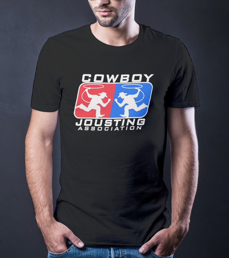 Cowboy Jousting Association Lasso Duel Red Blue Classic Competition T-Shirt