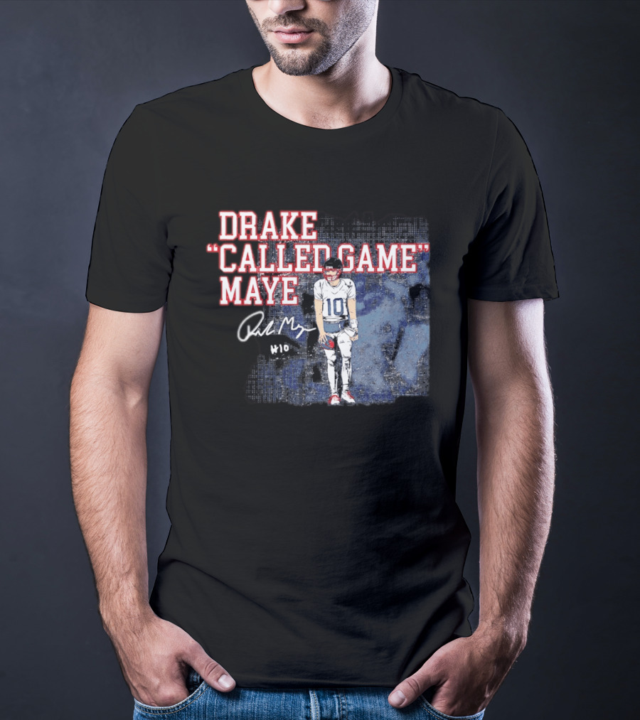 Drake "Called Game" Maye #10 New England Patriots Football T-Shirt