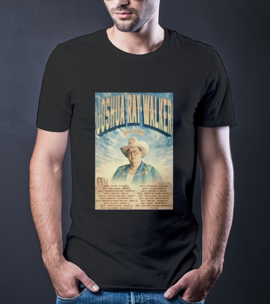 Joshua Ray Walker 2026 Tour Dates Off Broadway St. Louis Mystic Boise Mercury Lounge Tulsa T-Shirt