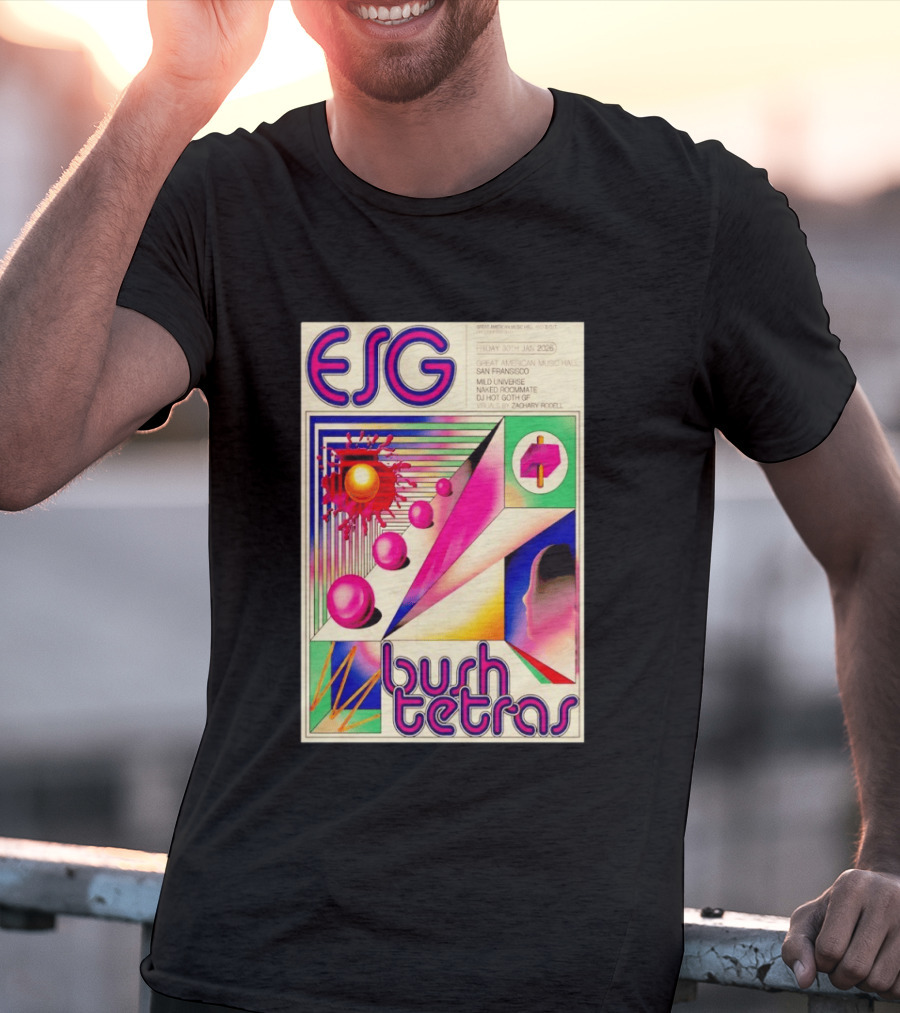 ESG Bush Tetras Live San Francisco January 30 2026 Concert Great American Music Hall T-Shirt