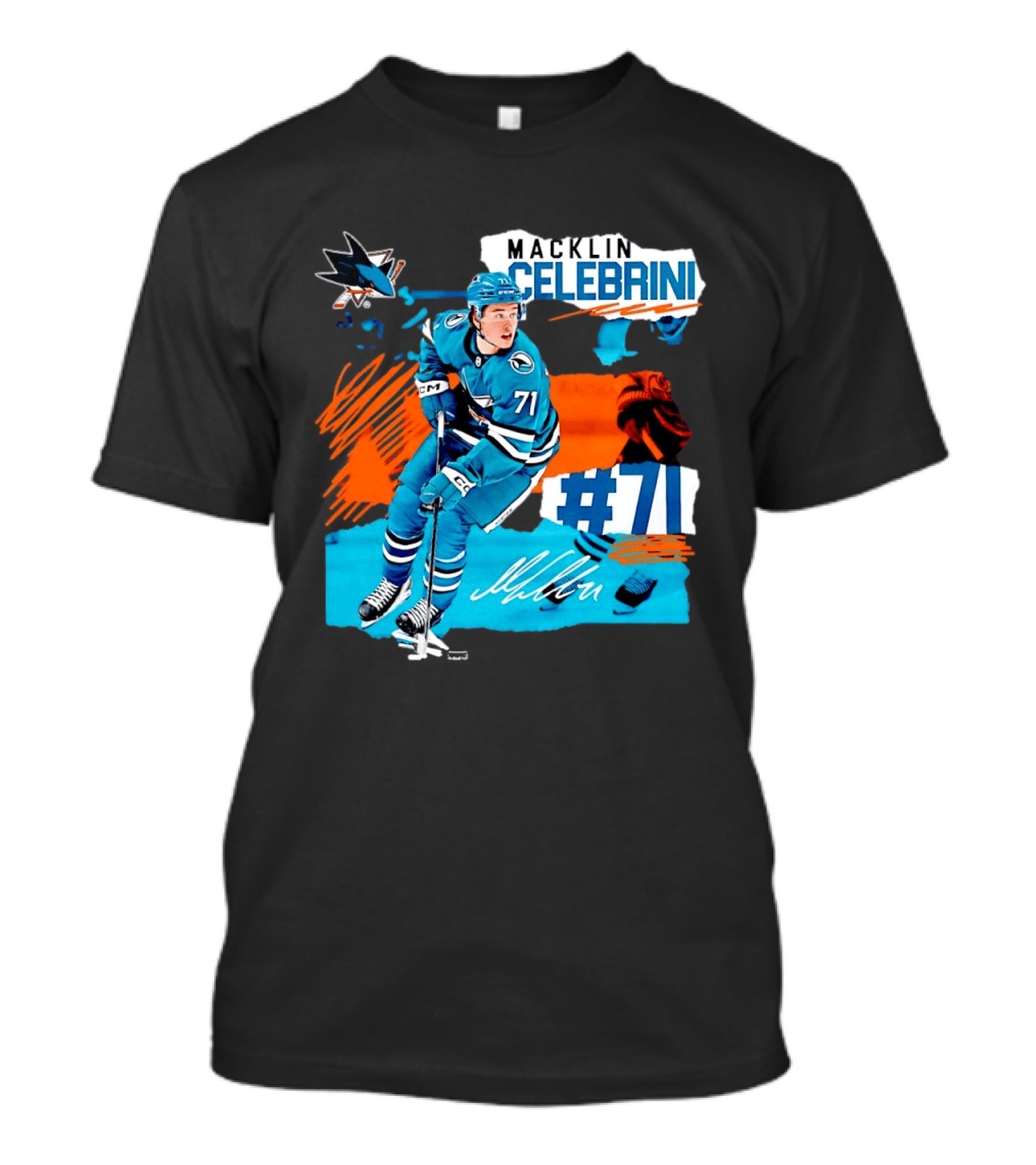 Macklin Celebrini San Jose Sharks Hockey 71 T-Shirt