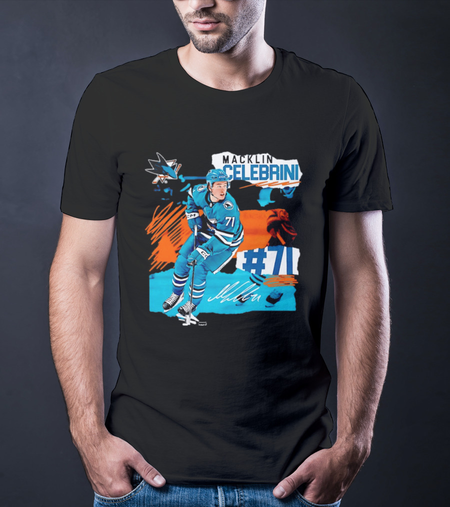Macklin Celebrini San Jose Sharks Hockey 71 T-Shirt
