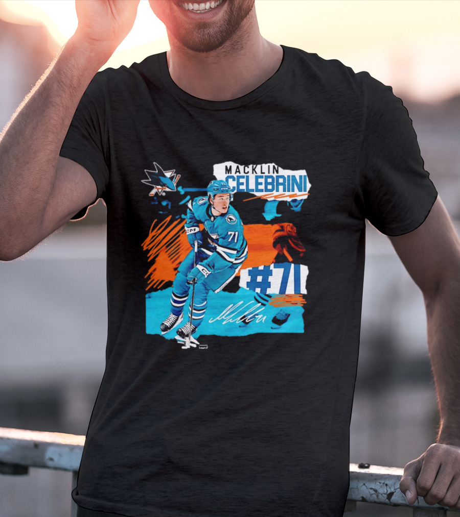 Macklin Celebrini San Jose Sharks Hockey 71 T-Shirt