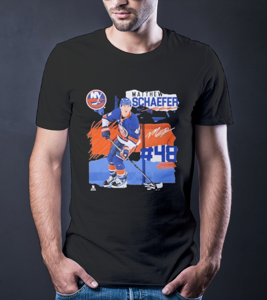 New York Islanders Matthew Schaefer 48 Fresh Ice T-Shirt