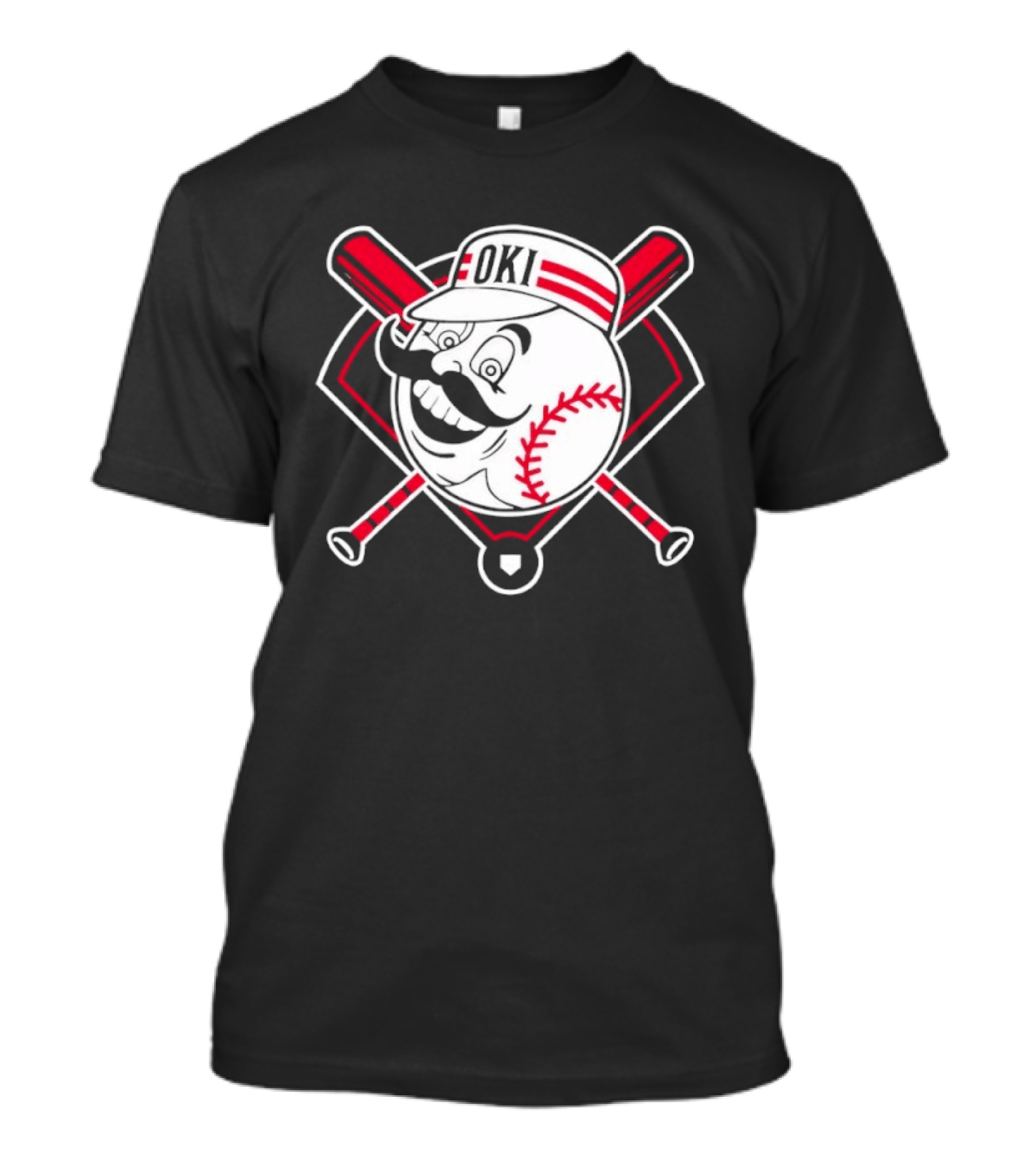 Oki Redlegs Crossed Bats Baseball T-Shirt