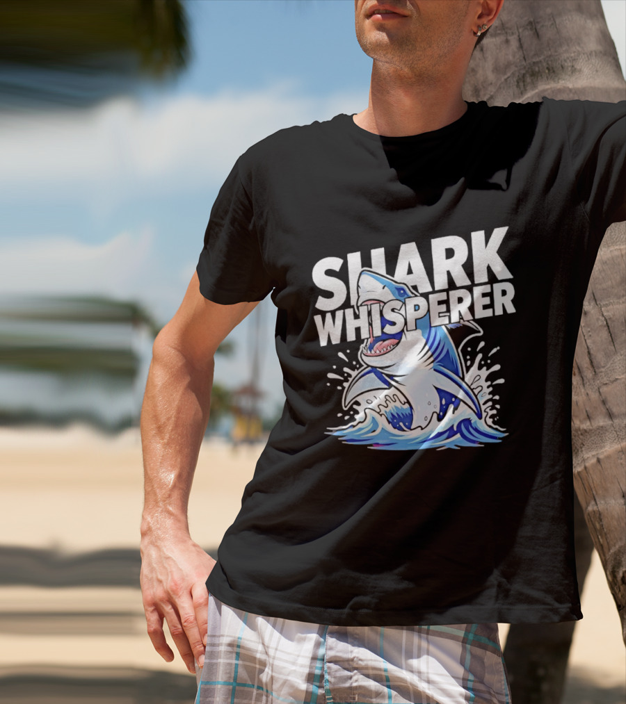 Shark Whisperer Great White Ocean Splash T-Shirt