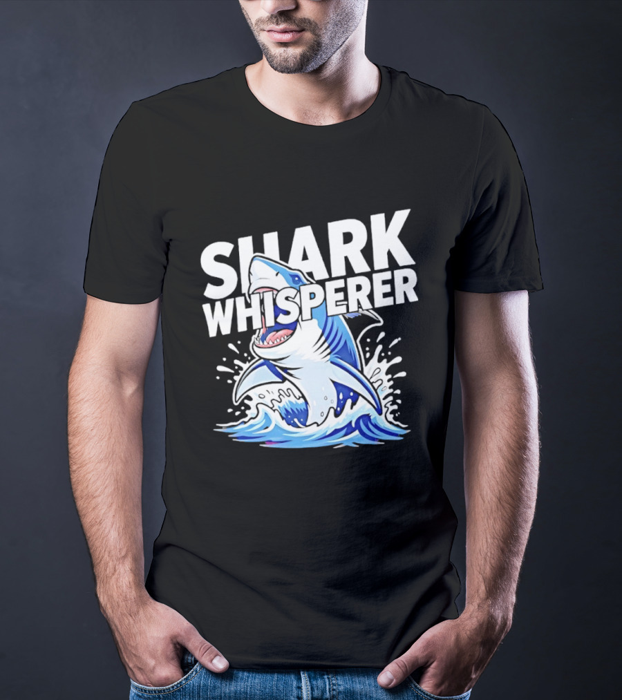 Shark Whisperer Great White Ocean Splash T-Shirt