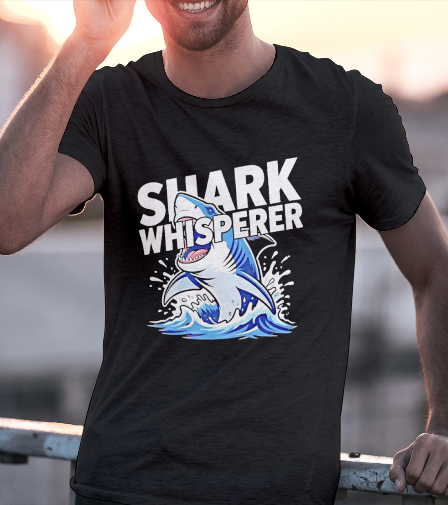 Shark Whisperer Great White Ocean Splash T-Shirt