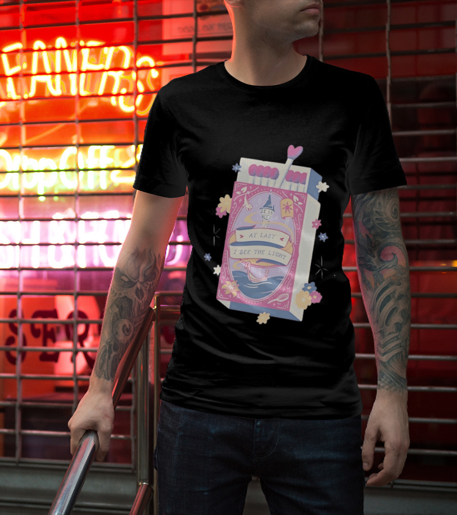 At Last I See The Light Floating Lantern Matchbox Flowers T-Shirt