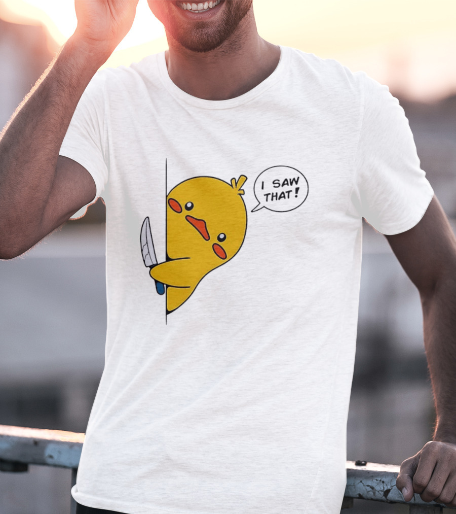 Baby Duck Holding Knife I Saw That Humorous Cartoon Scene T-Shirt