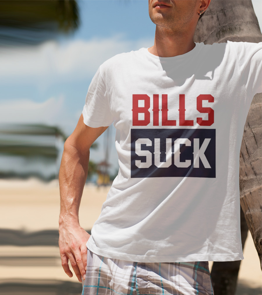 New England Patriots Rivalry Bills Suck Fan Gear T-Shirt