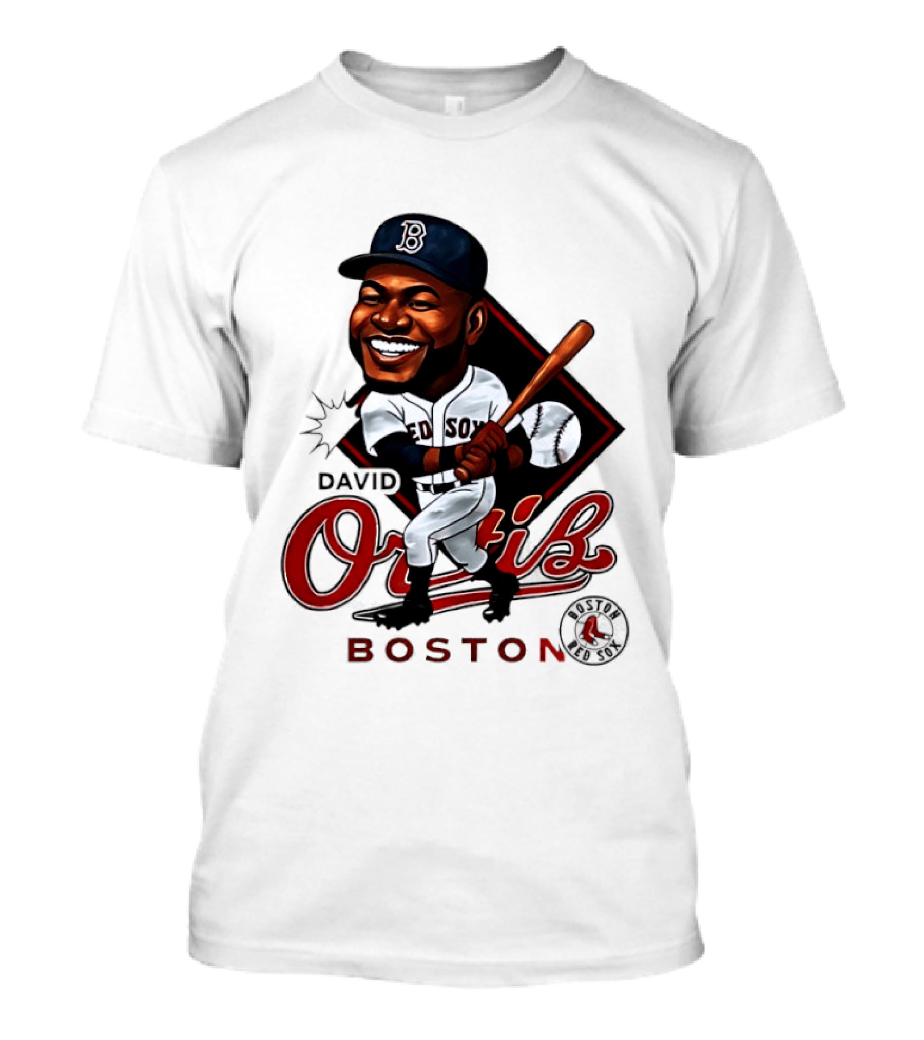 David Ortiz Boston Redsox 34 Legend Caricature T-Shirt