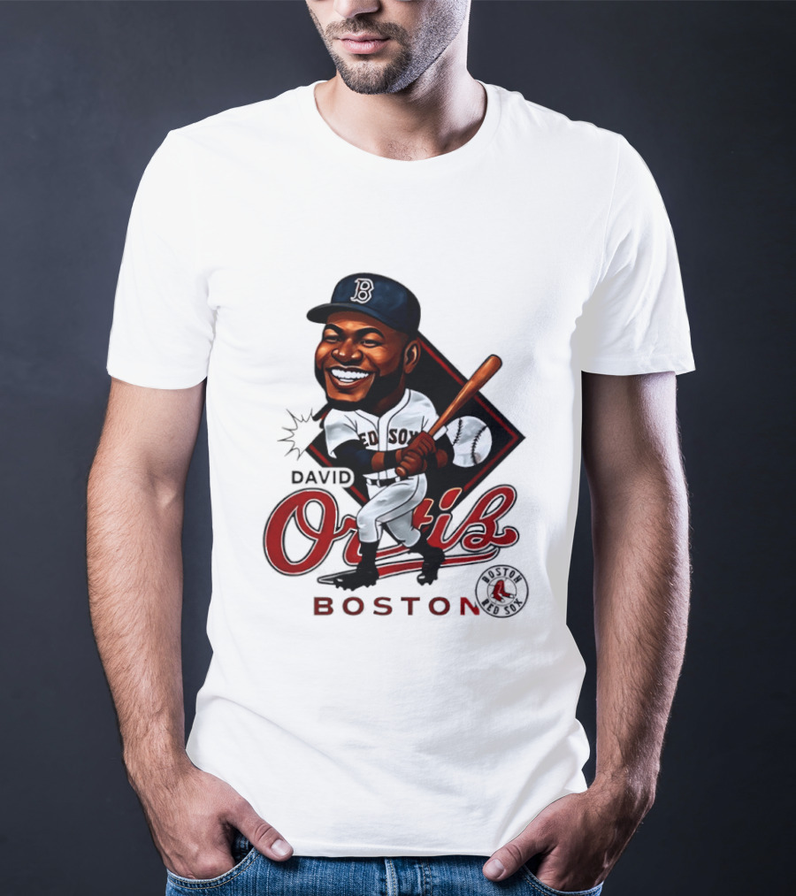 David Ortiz Boston Redsox 34 Legend Caricature T-Shirt