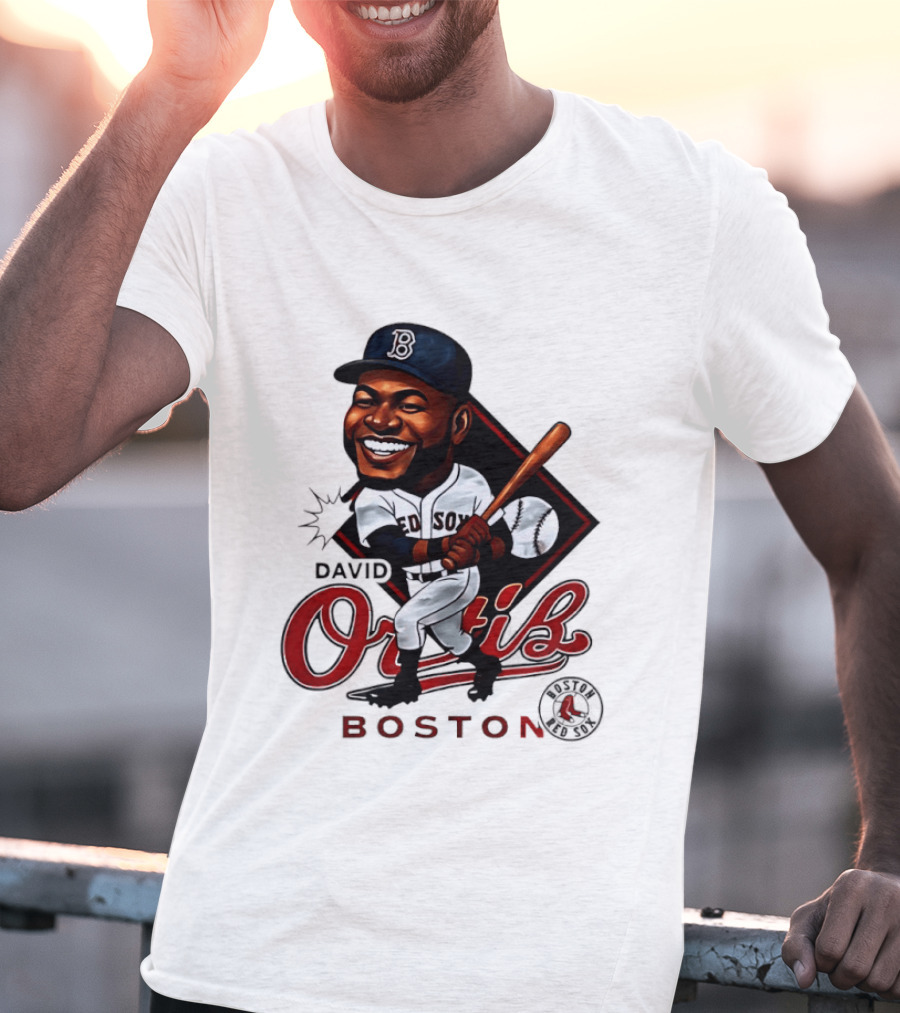 David Ortiz Boston Redsox 34 Legend Caricature T-Shirt