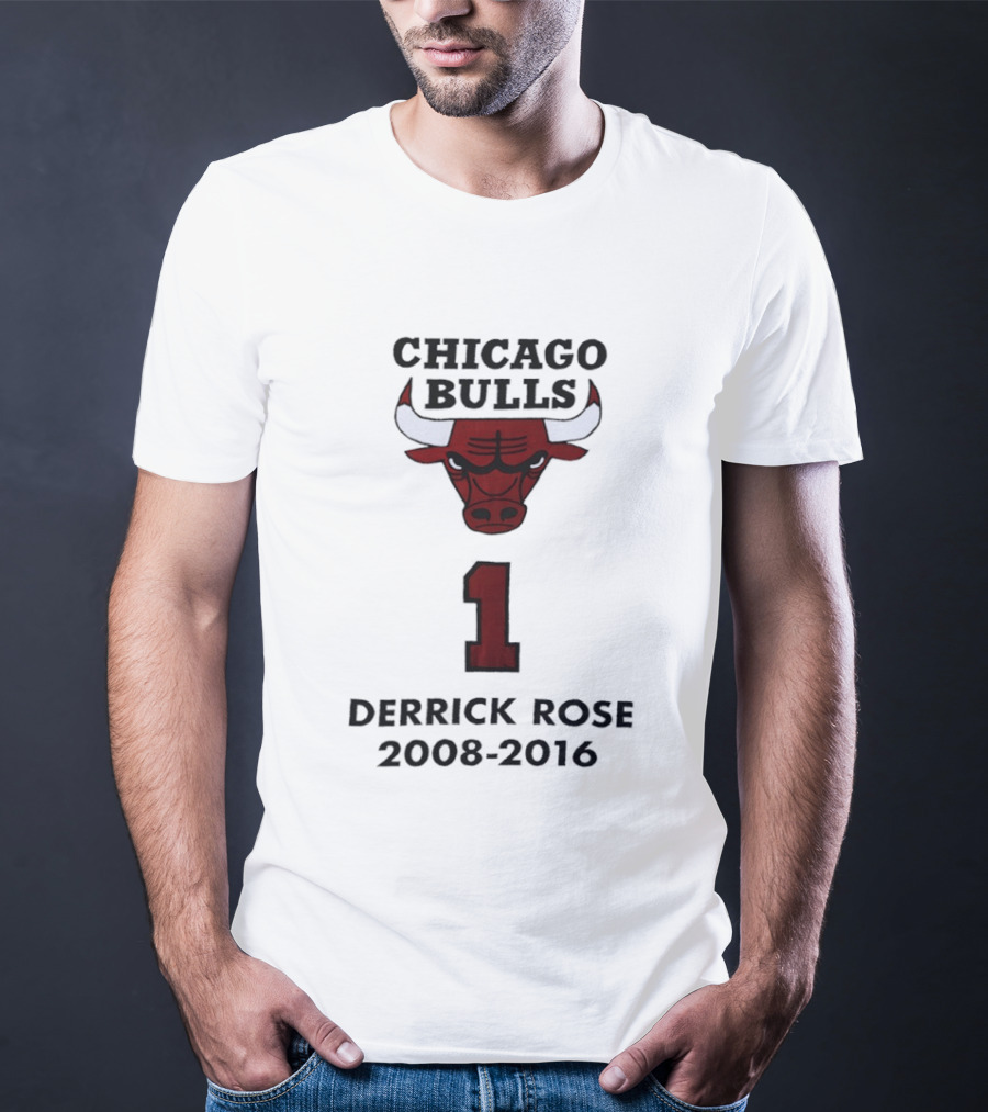 Chicago Bulls Derrick Rose Number 1 2008 2016 T-Shirt