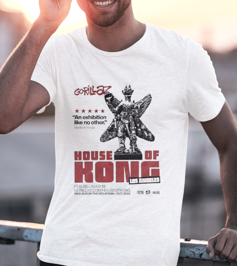 Gorillaz House Of Kong Los Angeles 2026 Feb 26 Mar 19 New Album The Mountain T-Shirt