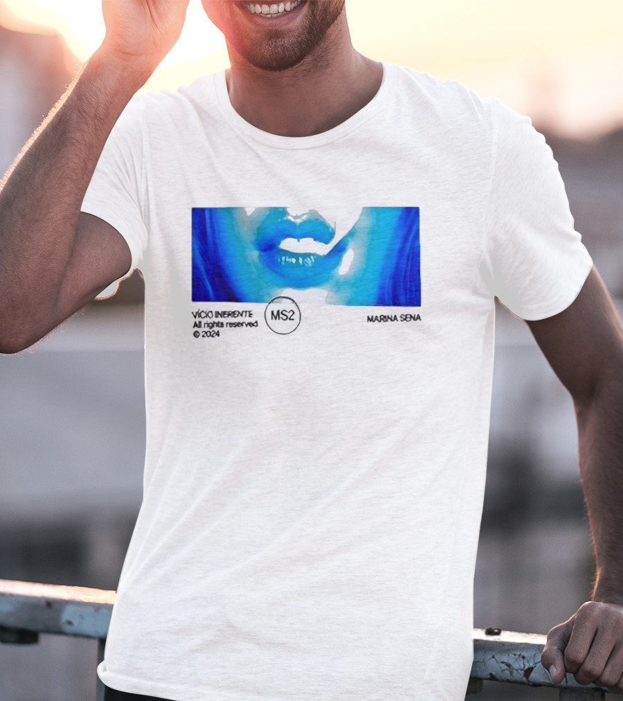Marina Sena Vicio Inerente Ms2 Blue Lips T-Shirt
