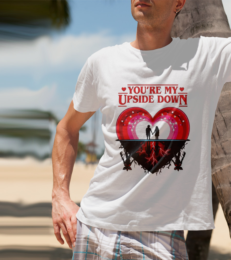 You're My Upside Down Heart Silhouette Couples Romance T-Shirt