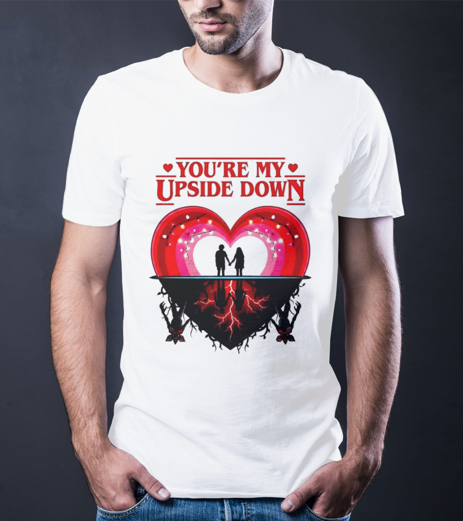 You're My Upside Down Heart Silhouette Couples Romance T-Shirt
