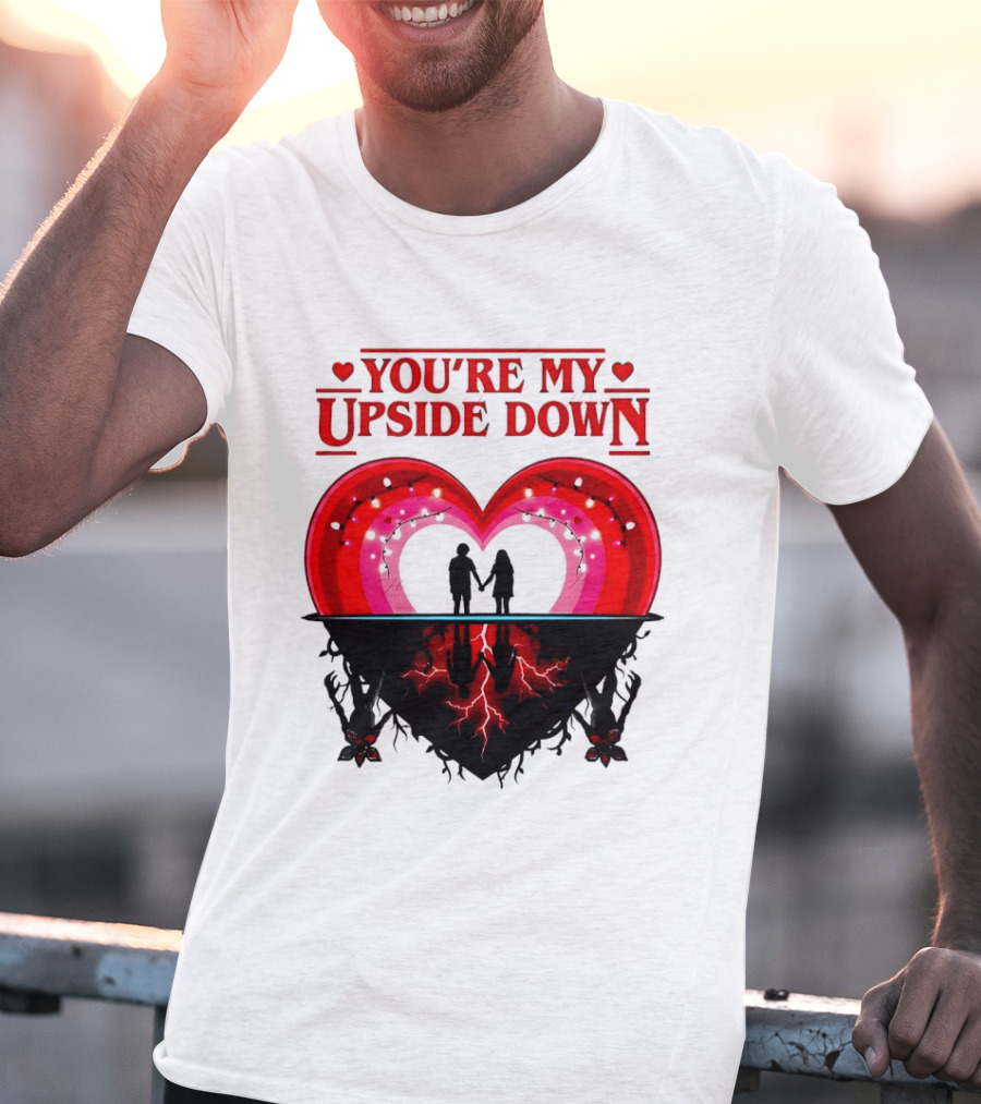 You're My Upside Down Heart Silhouette Couples Romance T-Shirt