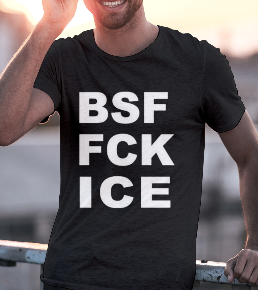 BSF FCK ICE Bold Text Message T-Shirt