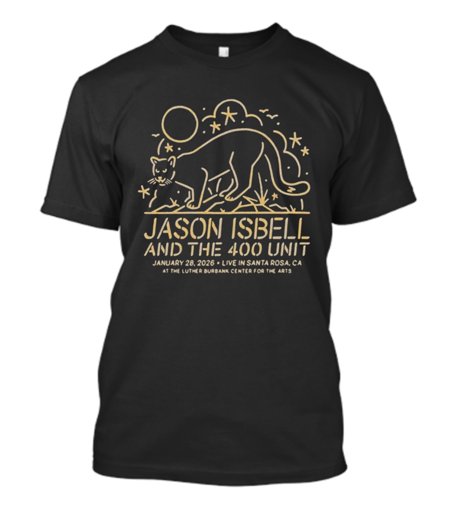 Jason Isbell And The 400 Unit Live Santa Rosa CA Luther Burbank Center January 28 2026 T-Shirt