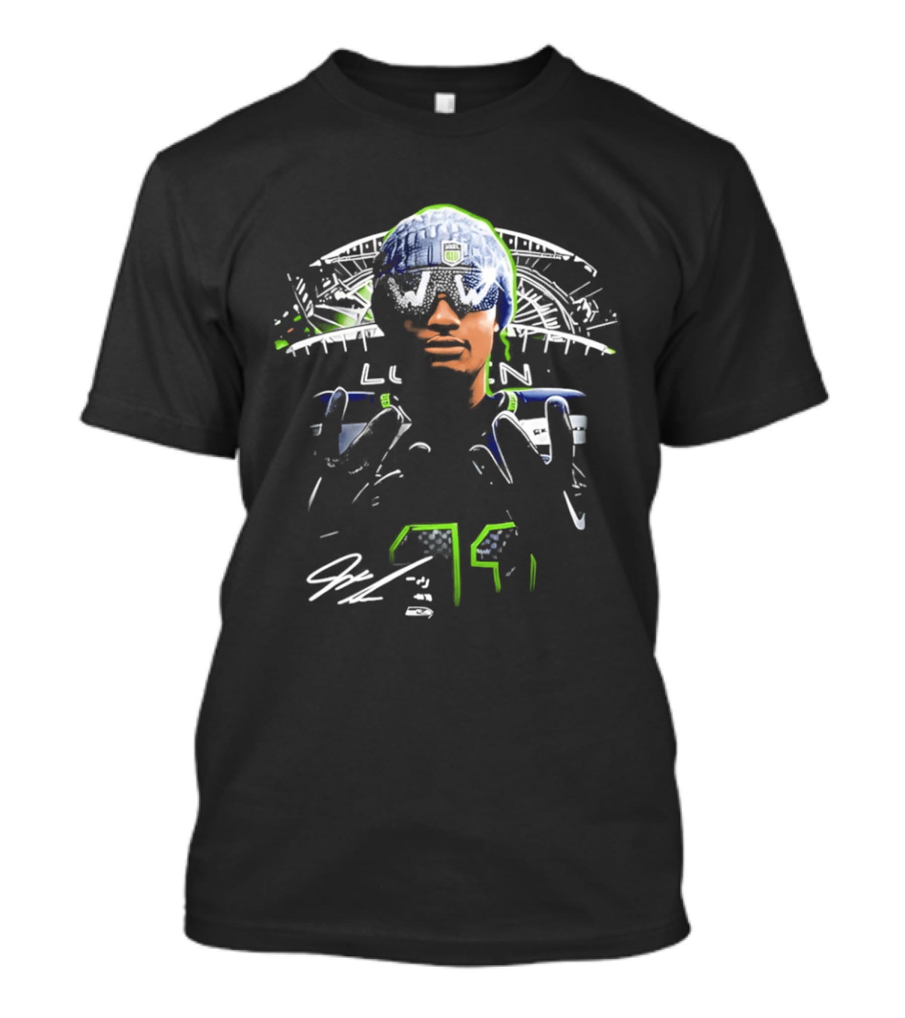 Jaxon Smith Njigba Seattle Seahawks Hip Hop Style With JSN And Hand Gesture T-Shirt