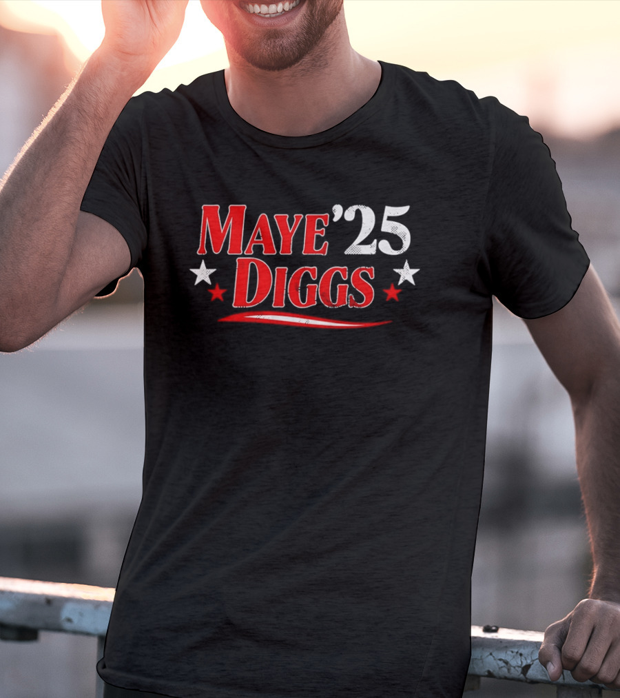 Maye Diggs '25 New England Patriots Stars Stripes T-Shirt