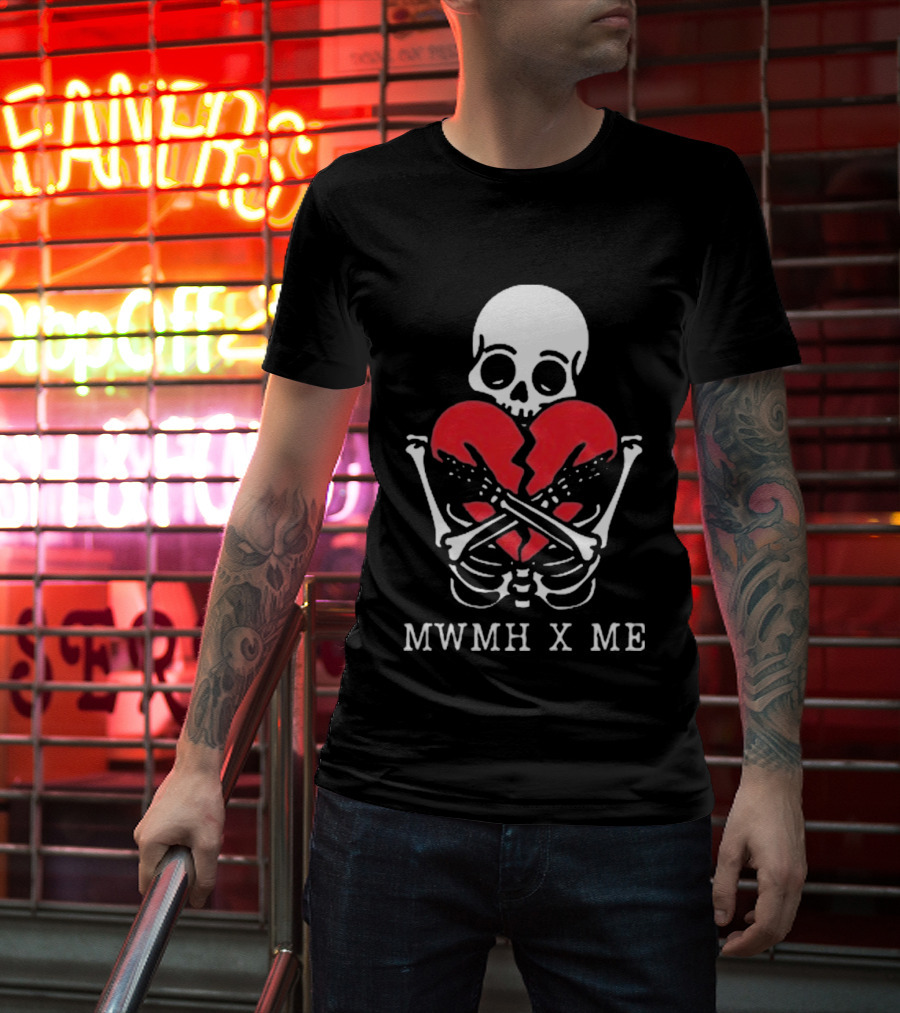Murder With My Husband X Me Skeleton Broken Heart T-Shirt