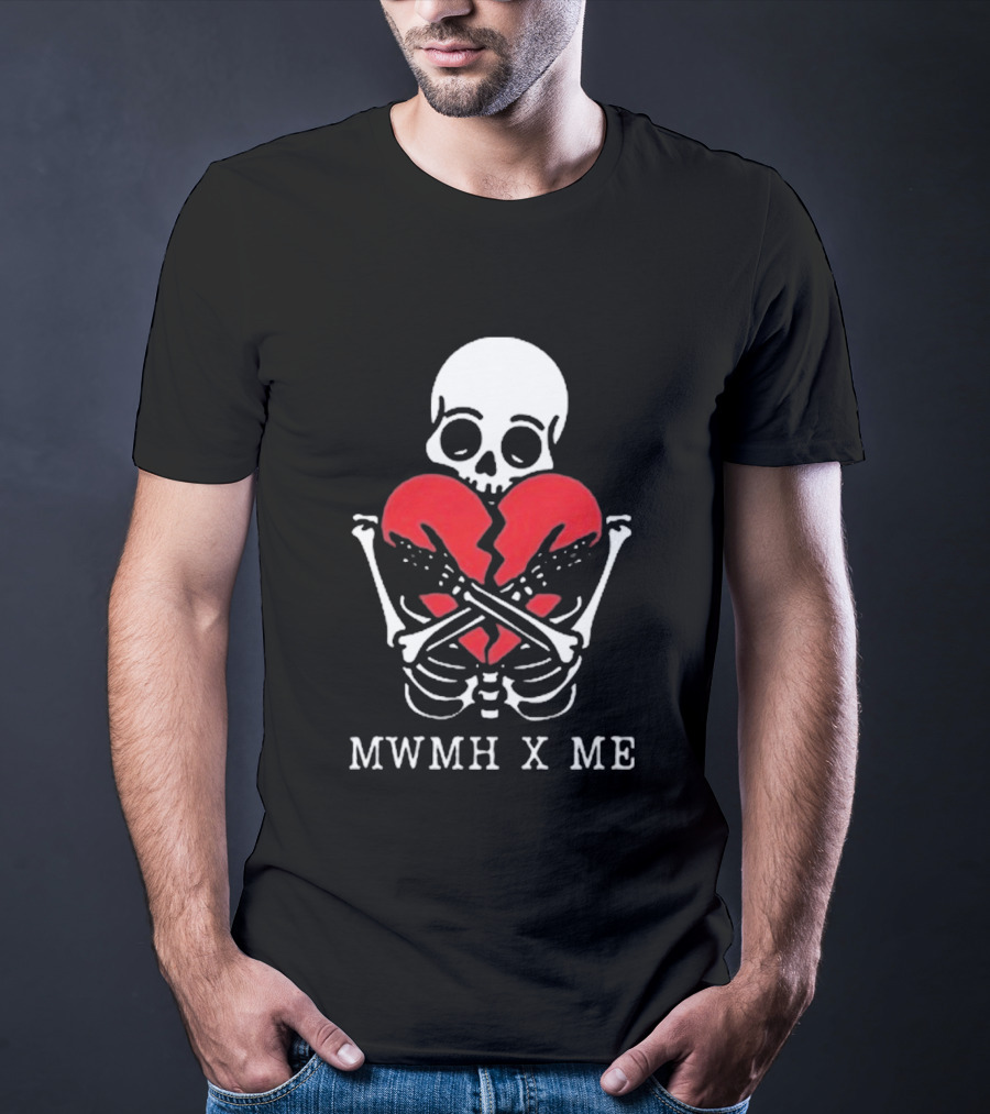 Murder With My Husband X Me Skeleton Broken Heart T-Shirt