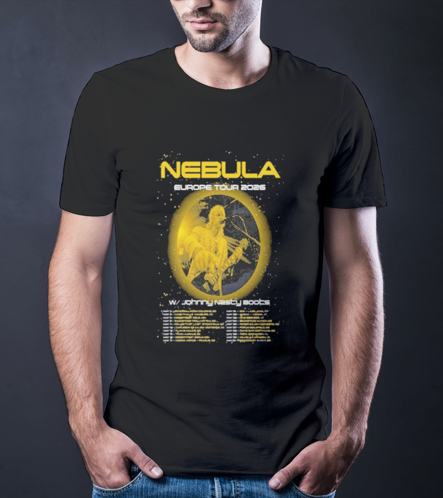 Nebula Europe Tour 2026 Concert Dates And Locations T-Shirt