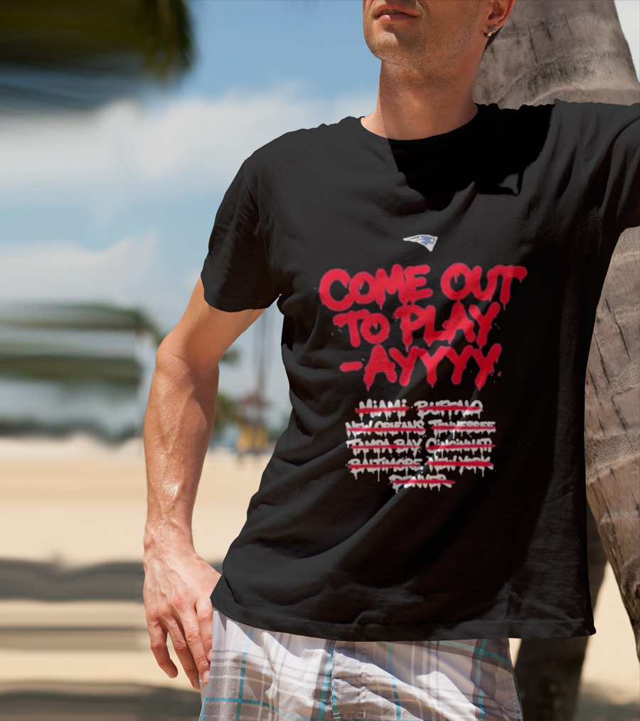 New England Patriots Come Out To Play Ayyy SB LX T-Shirt