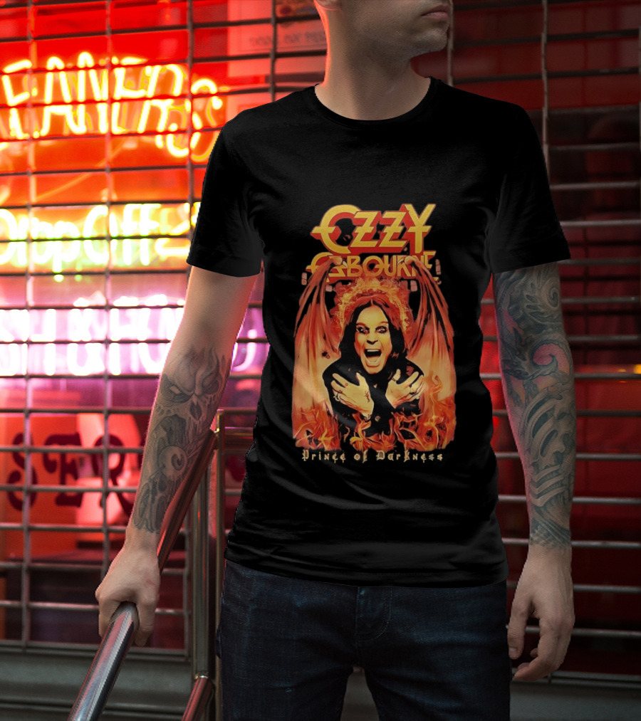 Ozzy Osbourne Flames Prince Of Darkness Fiery Wings T-Shirt