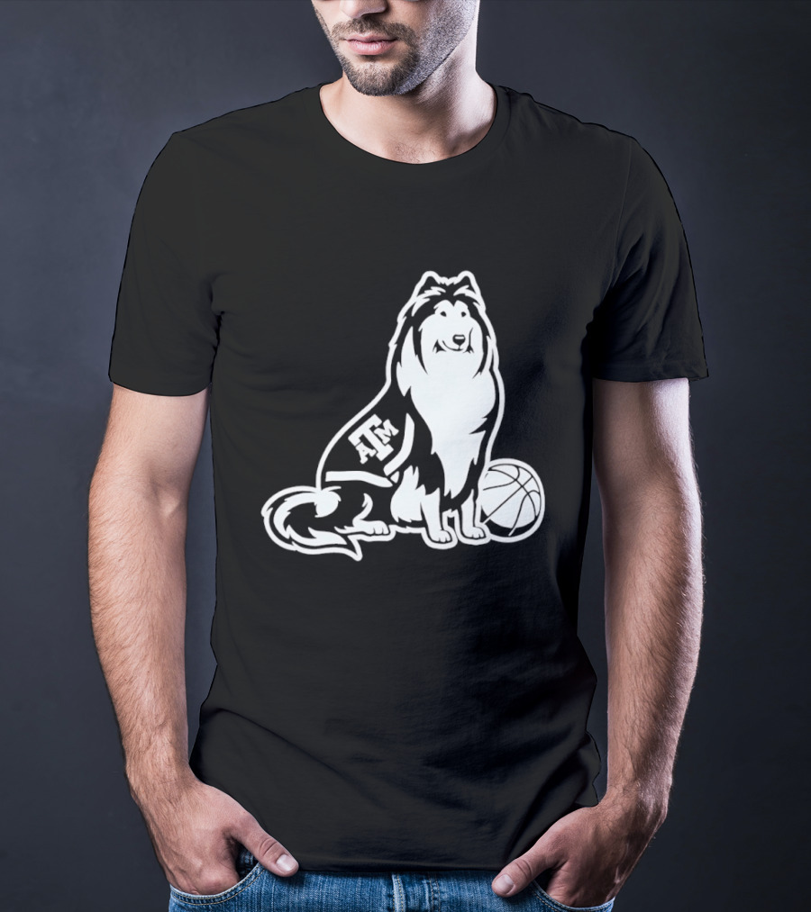 Texas A&M Reveille Basketball Mascot Aggies T-Shirt