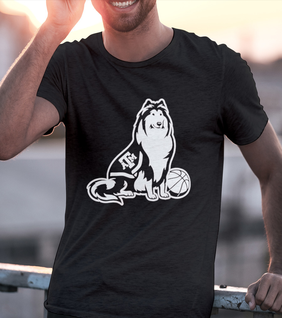 Texas A&M Reveille Basketball Mascot Aggies T-Shirt