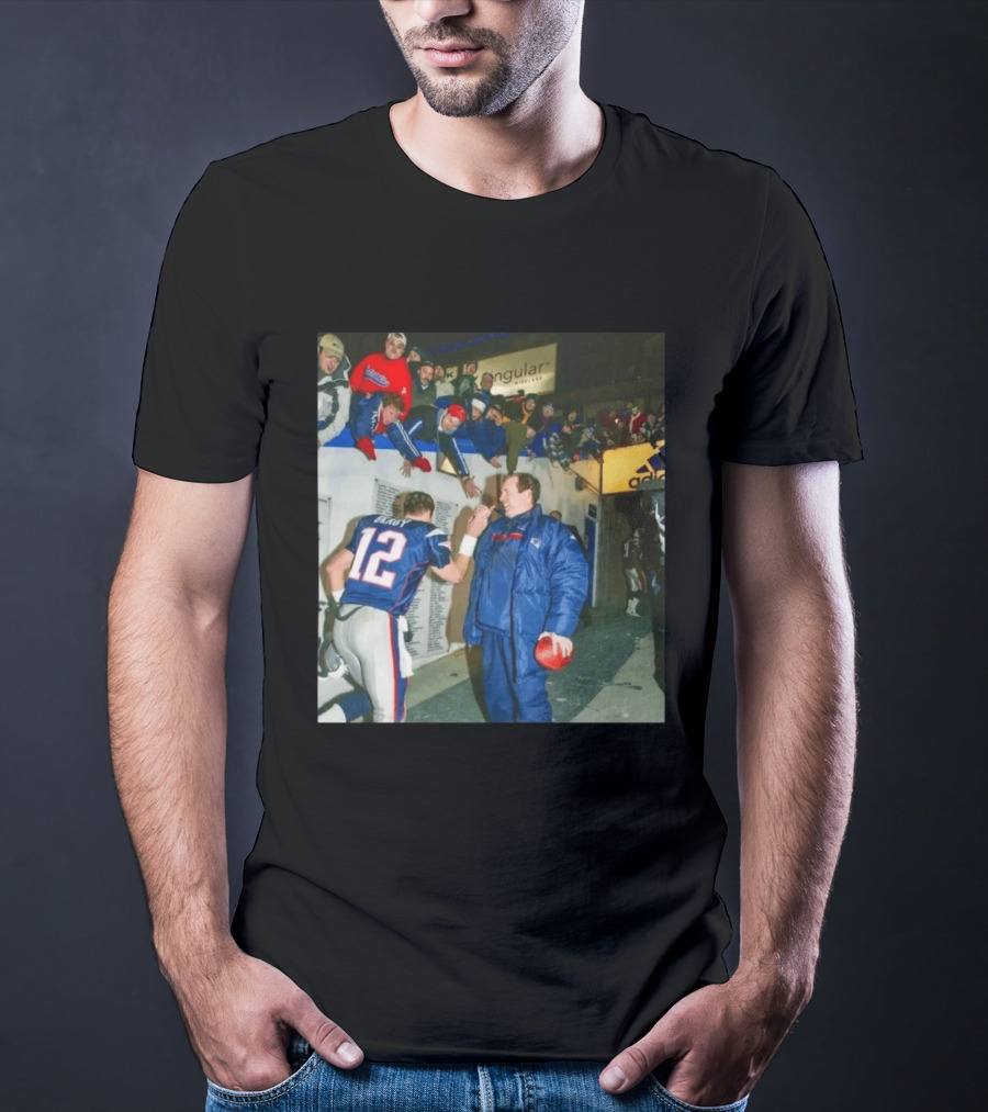 Tom Brady Bill Belichick High Five NFL Patriots 2001 2026 Fan Celebration T-Shirt