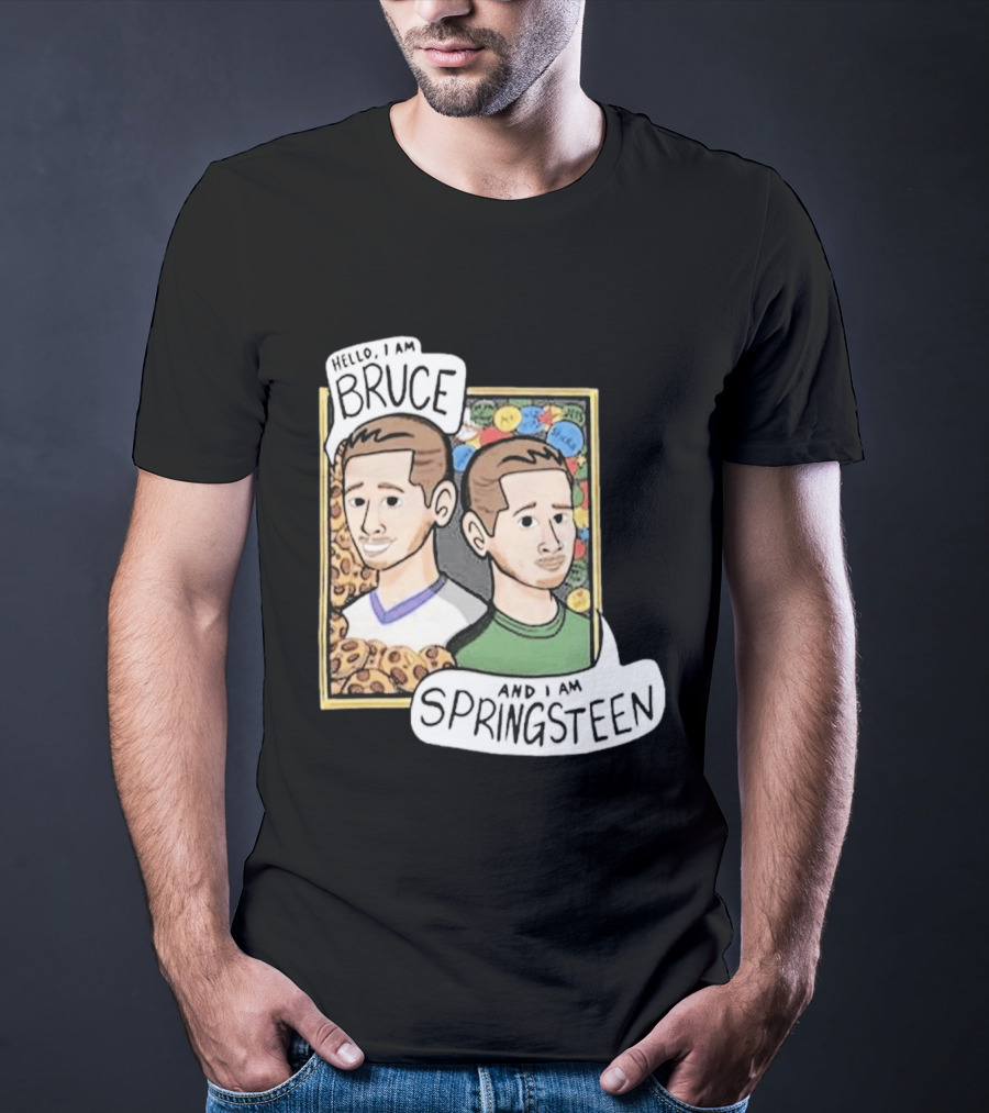 Bruce And Springsteen Hello I Am Tom Grossi T-Shirt