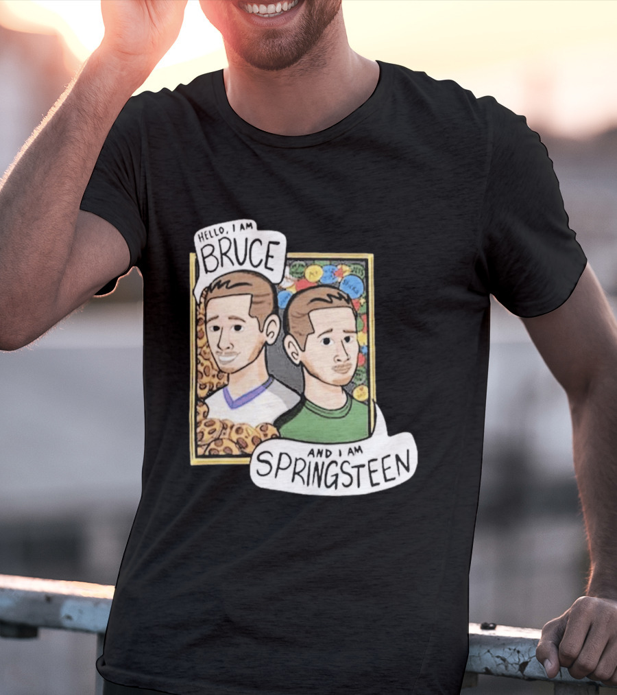Bruce And Springsteen Hello I Am Tom Grossi T-Shirt