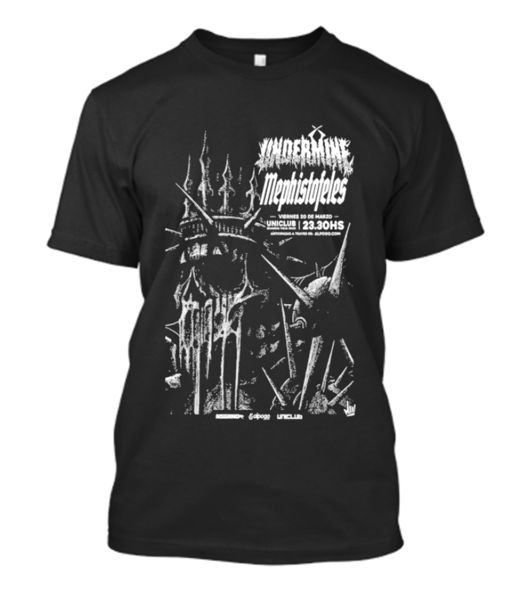 Undermine Mephistofeles Live March 20 2026 Uniclub Buenos Aires T-Shirt