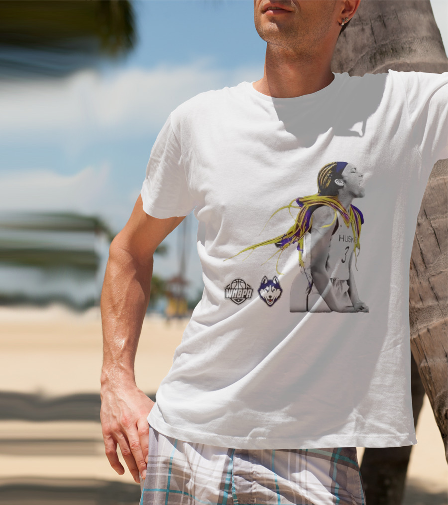 Aaliyah Edwards UConn Huskies WNBPA Athlete With Vibrant Hair T-Shirt