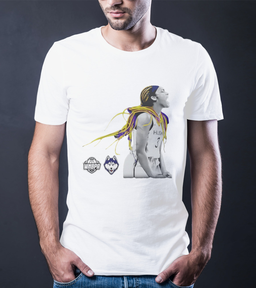 Aaliyah Edwards UConn Huskies WNBPA Athlete With Vibrant Hair T-Shirt