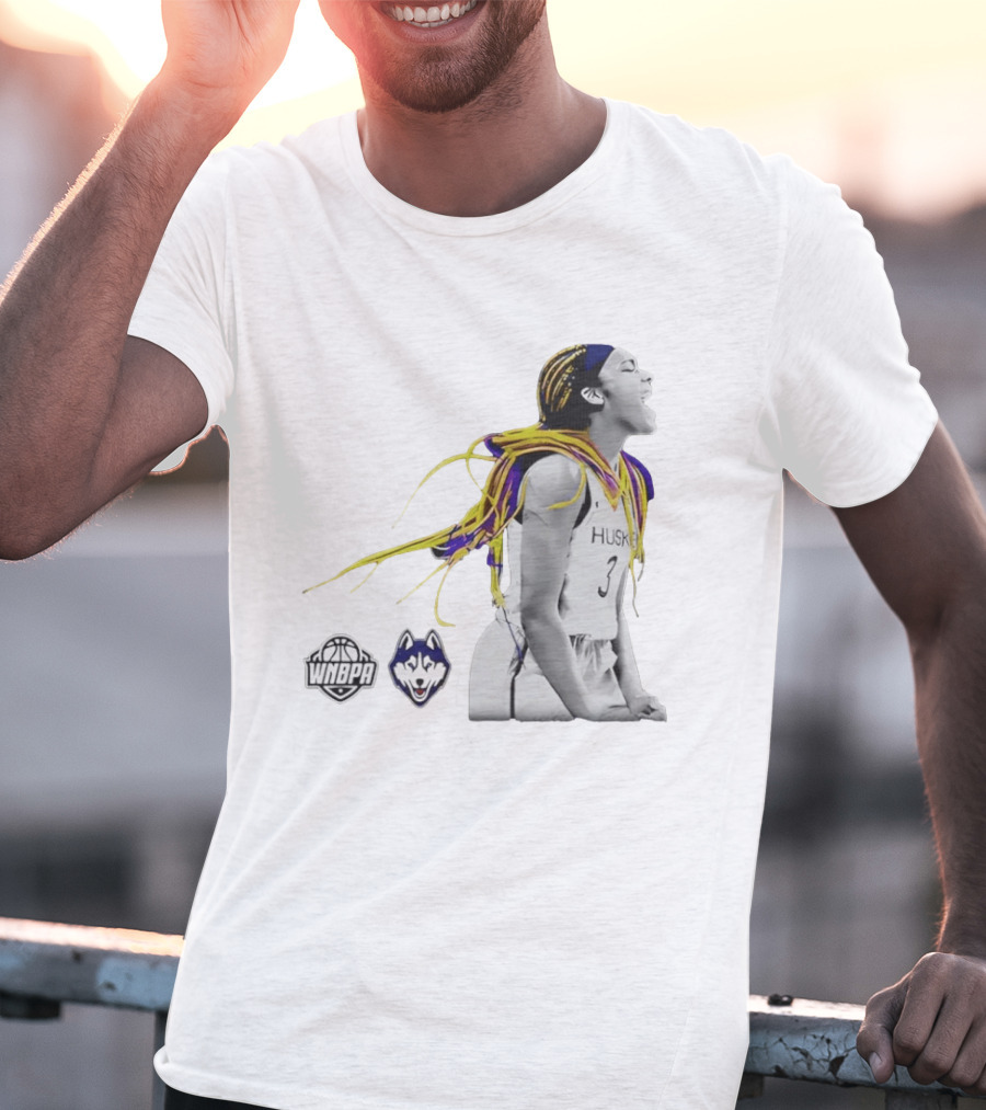 Aaliyah Edwards UConn Huskies WNBPA Athlete With Vibrant Hair T-Shirt